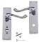 Jiyo.Outdoor Victorian Design Scroll Bathroom WC Toilet Door Handles in Polished Chrome Finish