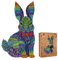 ACTIVE PUZZLES - Tierpuzzle | Erwachsene | Holzpuzzles, Lasergeschnitten, Nachhaltig und Umweltfreundlich, Hochwertige Verarbeitung (Buntes Kaninchen)