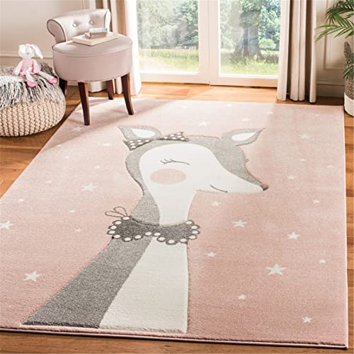 Teppiche Kinderzimmer Babymatte Groß Kinderteppiche Flauschige Schutzmatten Waschbare Matten Kindermatte fürs Babyzimmer Kleinkinderzimmer (Bogenhirsch,60 * 90cm)