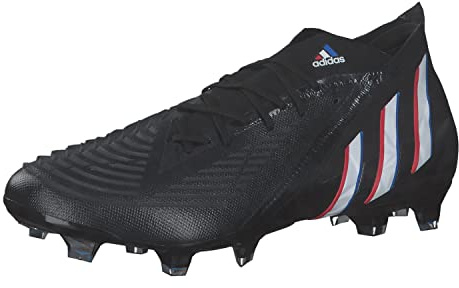adidas Unisex Predator Edge.1 FG Soccer Shoe, Core Black/Cloud White/Vivid Red, 39 1/3 EU