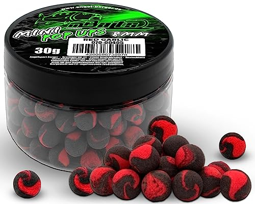Magic Baits Mini Two Tone Pop Ups Method Feeder Boilies Premium Range (Red Garlic)