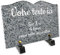 Placa funeraria Libro personalizable en plexi con diseño de granito 2, diferentes tamaños, grosor 6 mm, personalizado en varias líneas 22-5x15 cm