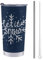 Let It Snow Reisebecher mit Schneeflocke, 590 ml, Winetr Weihnachten, isolierter Wasserbecher mit auslaufsicherem Deckel, Vakuum-Doppelwandbecher für Auto für heiße und kalte Getränke, Einheitsgröße