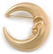 Broche en forme de croissant de lune/or mat – 50 mm de haut, taille unique, Métal