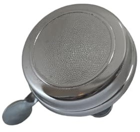 Think Aloha - Campanello Bici Bicicletta Stile Vintage Retro Effetto Cromato in Acciaio Resistente Argento - Campanello Bici Universale - Accessori Bici Vintage - diametro 55 cm (Argento)