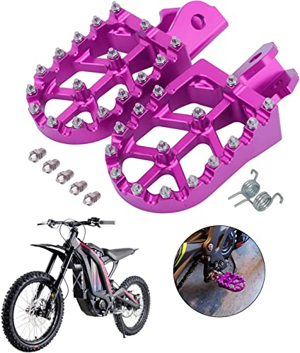 Dirt Bike Fußrasten Motorrad Fußrasten Fußpedale Auflagen CNC für Sur Ron Light Bee S/X Segway X260 X160 CRF150F 2003-2019 CRF230F 2003-2019 Pit Bike Lila