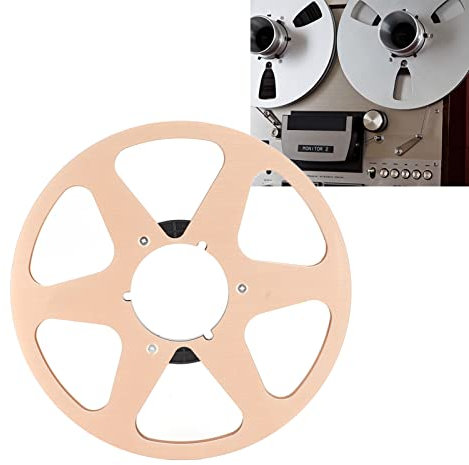 1/4 10 Zoll Leere Bandspule Aluminiumlegierung Spule Tonbandgerät Zubehör Leere Disc Öffnungsmaschine Teile für Nab, Tape Reel to Reel Recorder (Gold)