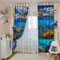 TFLABS Vorhang Blickdicht ösen 2 Stück x 168 B x 229cm H Piraten&Fisch Muster Gardine Lichtundurchlässig Fenstervorhang Wohnzimmer Schlafzimmer