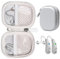 CaseSack Case for Hearing Aids compatible with EarCentic EasyCharge Rechargeable Hearing Aids also for Otofonix Elite/Encore, Banglijian, Britzgo, My Tone, LIGINN, Blaids, Lexie, Tweak (Silver)