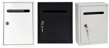 TEMPO DI SALDI Boîte aux Lettres compacte en Acier Porte Lettres extérieure avec Paire de clés
