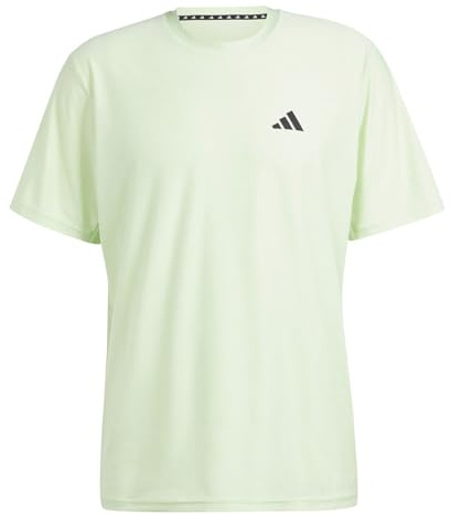 Adidas Herren Train Essentials Stretch Training Tee, semi Green Spark/White/Black, L