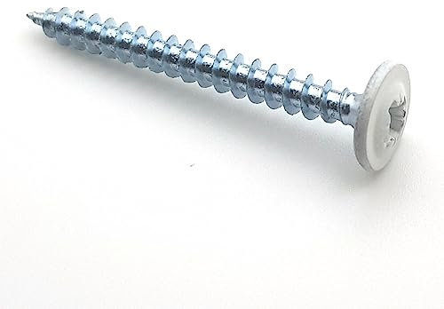 Vis bois pour parois arrière 4x40 mm RAL 9010 blanc pur tête large Zn par 50