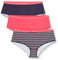 DIM Boxer Femme Les Pockets Coton Couleurs & Motifs x3, Lot Pretty Rose, XL