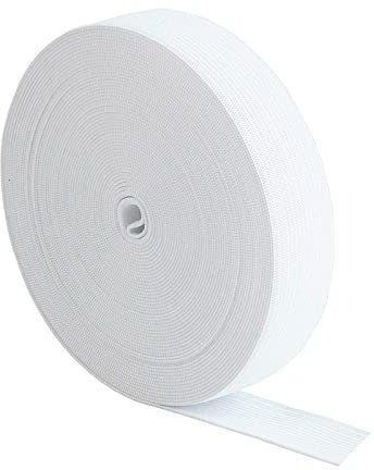 SVUPUE Gummiband, 15 M Elastisch Band, Gummibänder, Breite 20mm, für Hosen, Nähen, DIY Handgemacht, Weiß