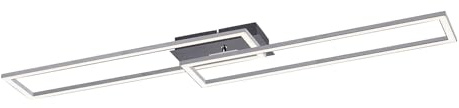 Leuchtendirekt LED-Deckenleuchte - Silbergrau - Weiß - Kunststoff - Stahl - B 101 cm - dimmbar