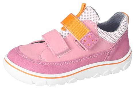 RICOSTA Mädchen Kletthalbschuhe JACO, Kinder Halbschuhe, Weite: Mittel, RicostaTEX, Barfuß-Schuh,vegan, Klettschuhe, Sneaker, pop/rosato (320), 28 EU