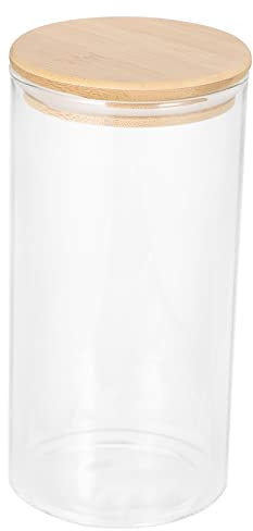 MAGICLULU 1stk Vorratsdose Aus Glas Kaffeebehälter Aus Glas Gewürzbehälter Glasterrarium Mit Deckel Abgedeckte Krüge Klarglasflaschen Mit Verschluss Pantry Food Klare Flasche Siegel Mutter