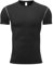 Sillictor Compression Tops for Men Short Sleeve Running Top Mens Football Training Tops Sports Gym T Shirts Men Base Layer Top for Golf Hiking Quick Dry High Wicking Muscle Support 3321 Black L