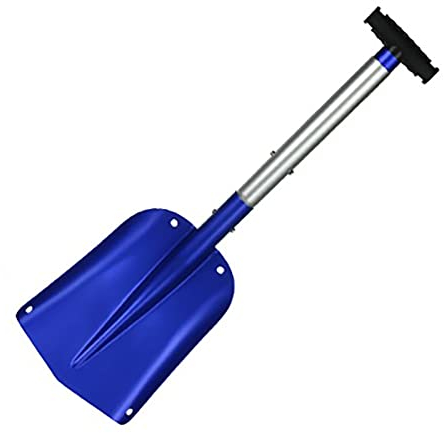 Aluminio retráctil con Cabezal de Pala en Forma de V y Mango en T, Ligero y portátil para Maletero de Coche, Camping, jardín y Playa