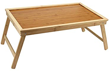 Mesa con Bandeja para Cama con Soporte para computadora portátil con Patas Plegables, Que Sirve el Desayuno en la Cama o se USA como Mesa de TV, Bandeja para computadora portátil, Día de Conmemora