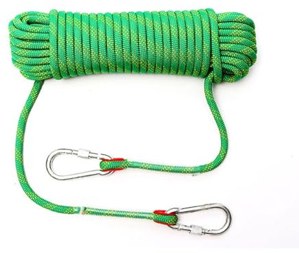 Outdoor-Kletterseil, 8 mm, Outdoor-Kletterseil, 10 m, 25 m, 50 m, 100 m, 150 m, 200 m, statisches Kletterseil, Fluchtseil für Eiskletterausrüstung, Feuerrettung, Fallschirm (Farbe: