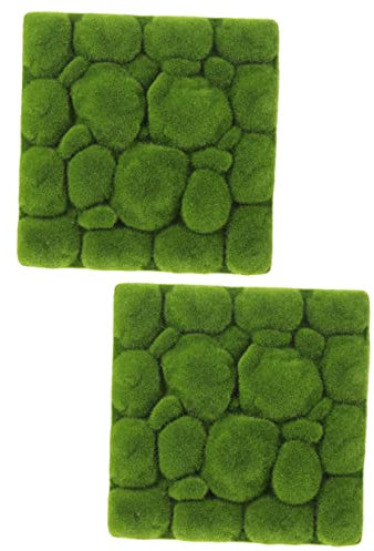 Künstliche Moosmatte 2 Stück Grün für Bonsai und Aquarium Selbstgemacht