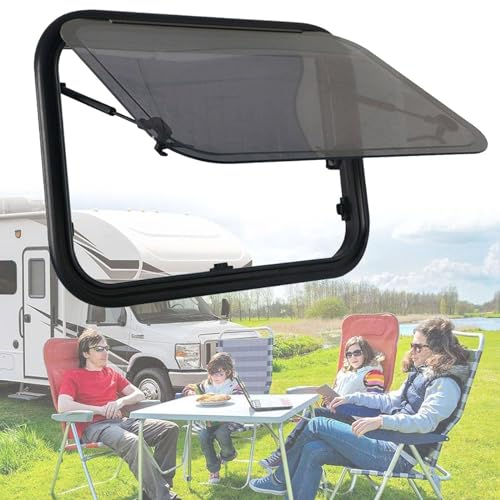 FANYING Wohnmobil-Fenster für Wohnmobile, Wohnmobil-Anhänger, Wohnmobil-Schiebefenster mit Sonnenschutz, doppelschichtiges Acrylglas,900 * 900mm