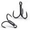 9KM DWLIFE Treble Fishing Hooks 4X Strong - 10Pcs Triple Hooks Barbed Sharp High Carbon Steel for Hard Lures for Freshwater Saltwater(Size 12#)