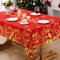 Alishomtll Weihnachten Rot Tischdecke, Gold Schneeflocke Gradient Blätter Rechteckige Tischdecken, Wasserabweisend Abwaschbar Tischtuch, Winter Party Festliche Deko Tischwäsche 140x240 cm