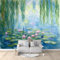 Tapete Impressionistische Seerosen, 250 x 175 cm Vlies Tapeten, Blau Wandtapete für Wohnzimmer Büro Schlafzimmer Dekoration Tapete