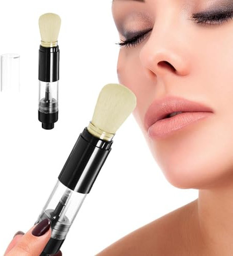 Pinceau à poudre de gaufrage, pinceau à poudre rechargeable, pinceau applicateur réutilisable, pinceau applicateur rétractable réutilisable, pinceau de maquillage à poils doux, outil d'application