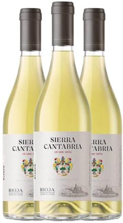 Sierra Cantabria Blanco Rioja 75 cl Vino blanco (Caja de 3 Botellas de 75 cl)