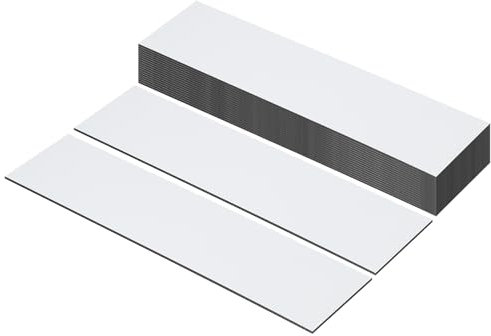 PATIKIL 8x2 Blank Name Plates, 30 Pack Custom Engraved Name Plate Rectangle Laser Engraving Blanks for Personalized Nameplates Office Door DIY Painting Supplies, White, Black