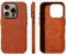 QANXGOG Alcantara Suede Case for iPhone 16 Pro Max/16 Pro/16 Plus/16, Compatible with MagSafe Handmade Genuine Italian Suede Leather Ultra-Slim Anti-Scratch Anti-Slip,Orange,16 Pro Max