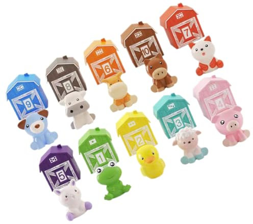 MOLUCKFU 10st -regenbogenhaus Entzückende Fingerpuppen Tierfiguren Fingerspielzeug Flexible Puppen Dehnbare Fingerpuppen Geschichtenerzählende Fingerpuppen Cartoon-fingerpuppen Plastik