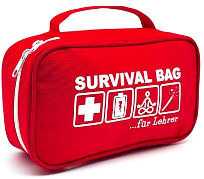 HAPPY DIKDIK Survival Bag für Lehrer - Originelles Lehrer Geschenk - Abschiedsgeschenk Lehrerin Grundschule - Lehrerinnen & Lehrer Survival Kit - ohne Inhalt