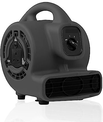 EDEDE Gebläse, Großer leistungsstarker Mighty Air Mover-Trockner, Teppich-Bodenventilator-Gebrauchsluftgebläse, Außenhaus-Hotel-Supermarkt-Industriegebläse(P-80A-Black)