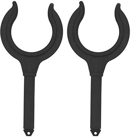 plplaaoo Bootsrock -Schloss Angelrutenhalter Marinezubehör Hochwertige Kunststoff -Raste -Oar -Schlosshalter Fischereihalterung für Kajak Gummiboot Schwarz gelb 2 Stcs (Schwarz)