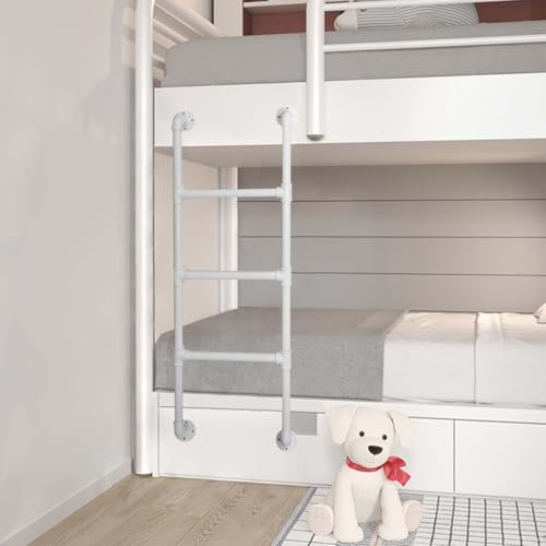 Scala Moderna per Letto a Castello a 3/4/5 gradini, Scala per soppalco da Interno, Scale sospese a Parete per soffitta, dormitorio, Appartamenti, Hotel, Robusta Scala di Uscita di Emergenza