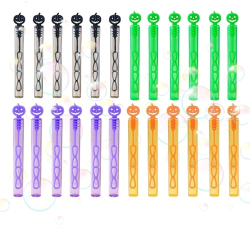 24 Stück Seifenblasen – Bubble Halloween Wands | Partytüten, Trick oder Treat Füller für Handfüllungen, Spielzeug für Sommeraktivitäten, Geburtstag, Ostern