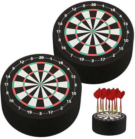 2PCS Dart Holder, Mini Darts Station Darts Holder Space-Saving Dartdock For 12 Darts Dartboard Stand for Soft Steel Tip Dart Darts Accessories for Home Club Use(Black)