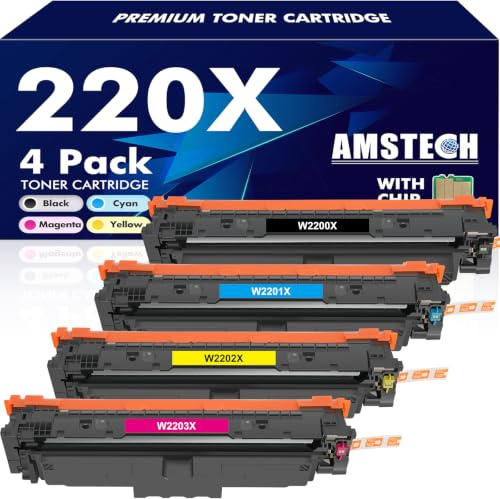 220X 220A für HP Color LaserJet Pro MFP 4302fdw 4302dw Toner (Mit Chip) | Kompatibel für HP 220X 220A 220 MFP 4202dw 4202dn 4302fdn Schwarz Cyan Gelb Magenta,W2200X W2201X W2202X W2203X 4-Pack