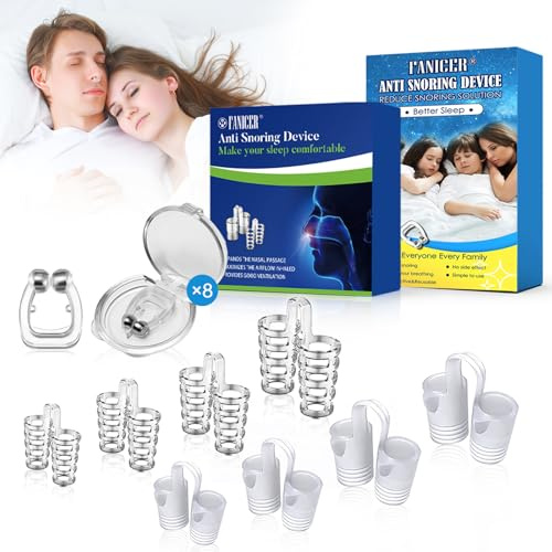 16 Piezas Clips MagnéTicos Anti-Ronquidos, Anti Ronquidos Clip De Nariz De Silicona, Clip Nasal MagnéTico Para Dormir, Mejorar La Calidad Del SueñO, Prevenir El Roncar
