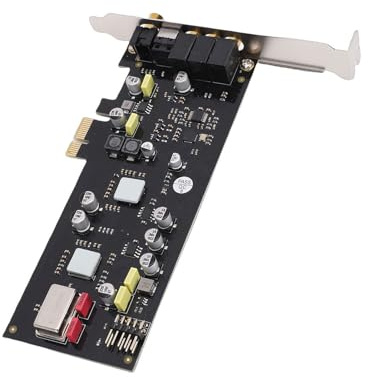 Tosuny Carte Son PCIe HiFi avec SSS1700, Carte Son 7.1 Canaux, Interface Audio Coaxiale Optique, 120dB + N, Plug & Play