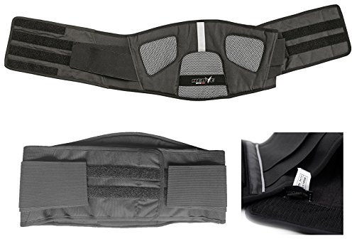 Nierengurt Motorrad Dynamic Breit Damen Herren Jugendliche Gefüttert Klettverschluss Stütze - schwarz - XL 125cm