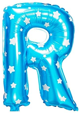 Justfox - Buchstaben Luftballon 40CM Folienballon Blau R