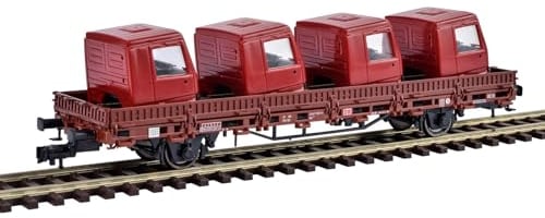 Kibri 26253 H0 Niederbordwagen mit Fuehrerhaeusern beladen der DB