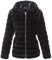 Geschallino Kunstpelzmantel für Damen Flauschige Zottel Winter Kurz Oberbekleidung Sherpa Fleecejacke mit Kapuze 1801 Schwarz L