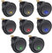 Taiss 8 pezzi interruttore a bilanciere rotondo 2 Posizioni 12V 20A SPST ON/OFF 3 Pin Mini Interruttore a Levetta,con 4 colori Luce a LED,per Auto,Barca,Elettrodomestici KCD2-102N-4C