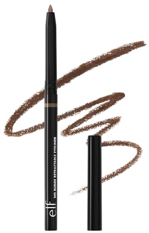e.l.f. No Budge Retractable Eyeliner, Creamy, Ultra-Pigmented & Waterproof, Creates Bold & Defined Lines, Vegan & Cruelty-Free, Coffee
